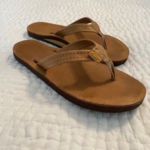 Rainbow Luxury Leather Single Layer 3/4” Medium Strap flip flop M